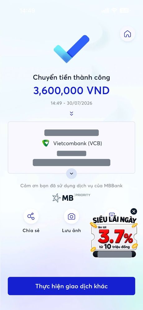 Ảnh chuyển khoản mua MePOS