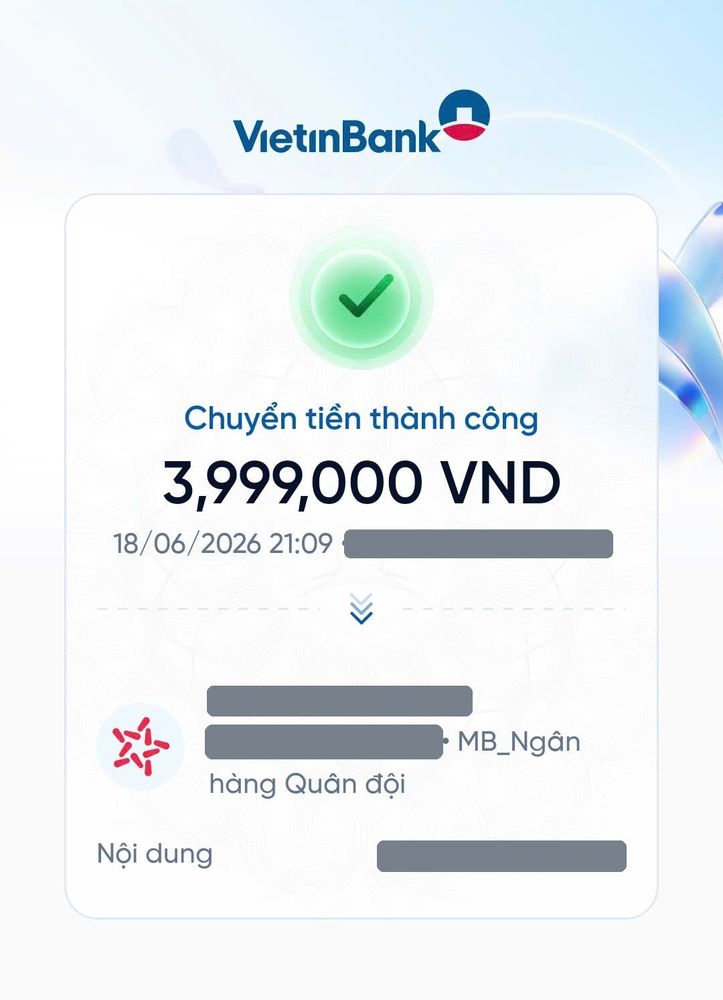 Ảnh chuyển khoản mua MePOS